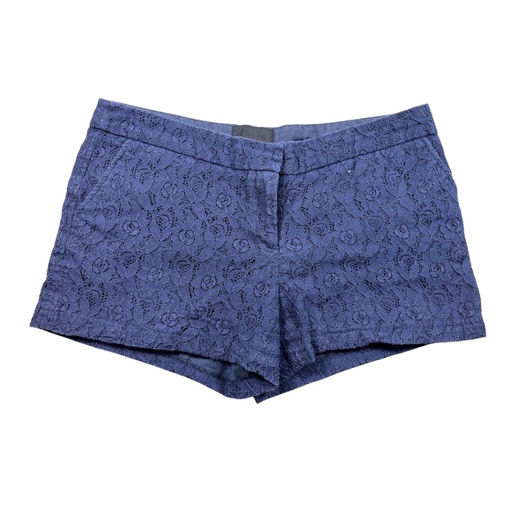 Cynthia Rowley Women's Size 10‎ Navy Floral Lace Shorts Dressy Tailored Pockets